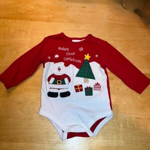 Miniwear Baby's Santa Clause Christmas Long Sleeve Bodysuit